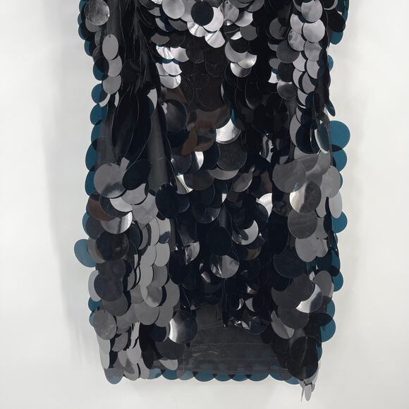 NBD | NWT Portra Mini Dress in Black Paillettes Party Disco Sequins M - Picture 12 of 16